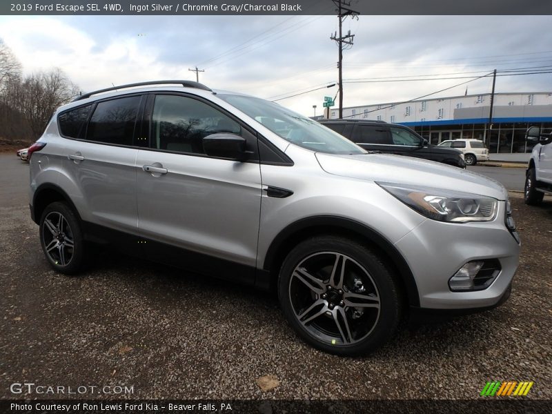 Ingot Silver / Chromite Gray/Charcoal Black 2019 Ford Escape SEL 4WD