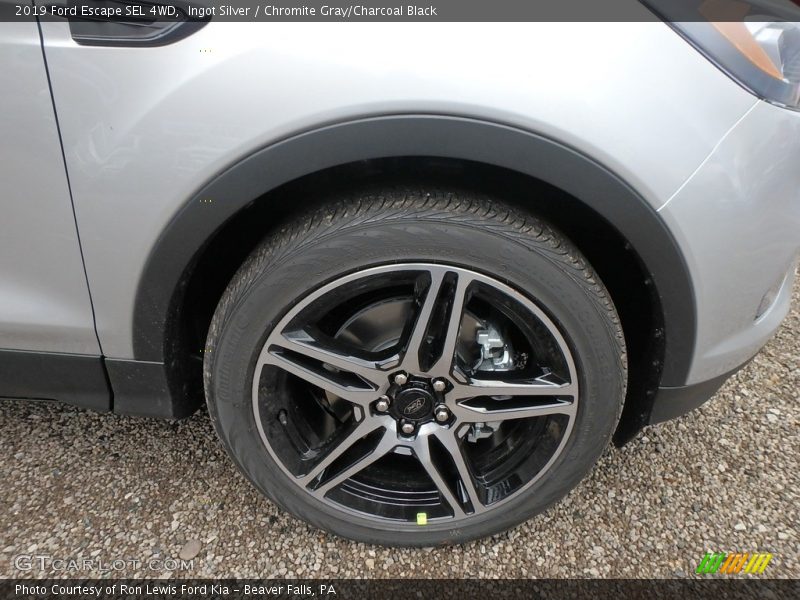 Ingot Silver / Chromite Gray/Charcoal Black 2019 Ford Escape SEL 4WD