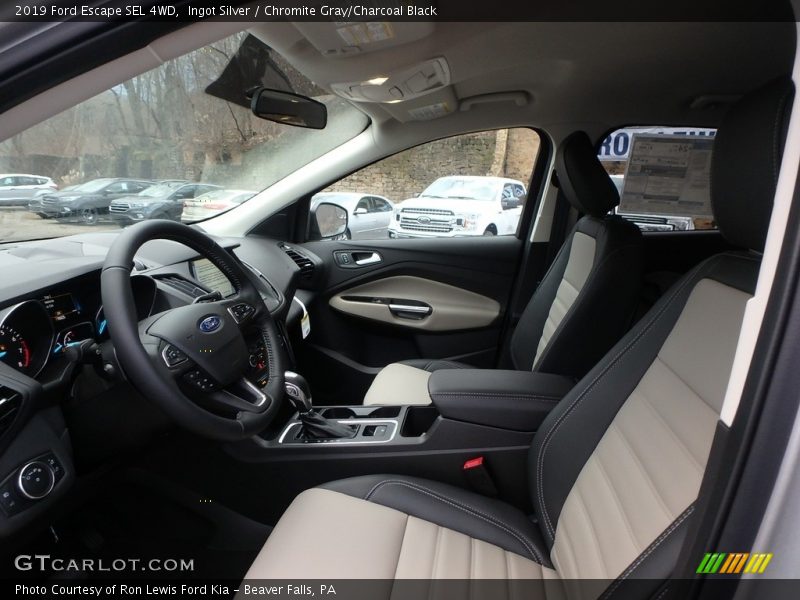 Ingot Silver / Chromite Gray/Charcoal Black 2019 Ford Escape SEL 4WD