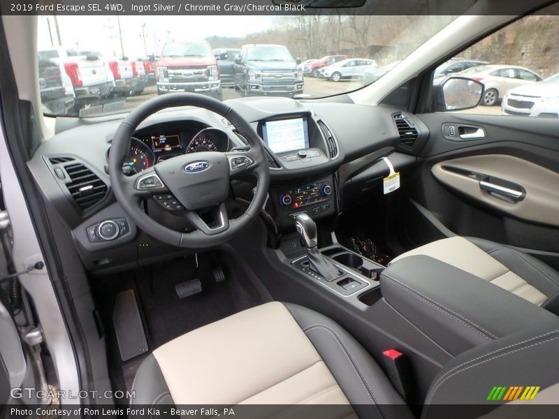 Ingot Silver / Chromite Gray/Charcoal Black 2019 Ford Escape SEL 4WD