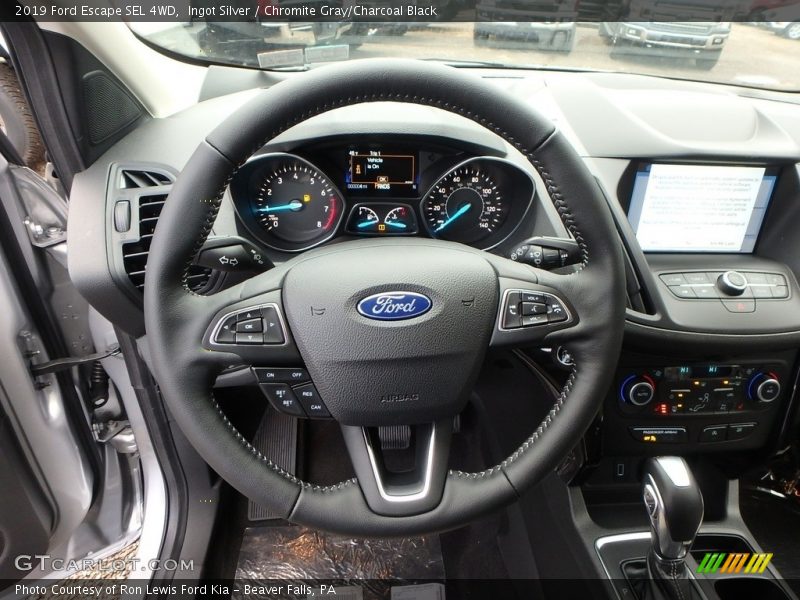 Ingot Silver / Chromite Gray/Charcoal Black 2019 Ford Escape SEL 4WD