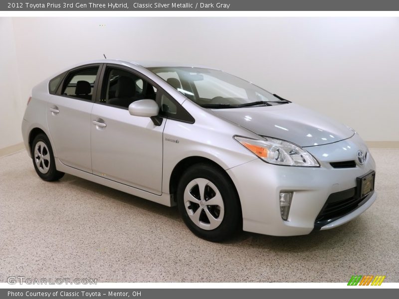 Classic Silver Metallic / Dark Gray 2012 Toyota Prius 3rd Gen Three Hybrid