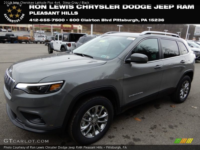 Sting-Gray / Black 2019 Jeep Cherokee Latitude Plus 4x4