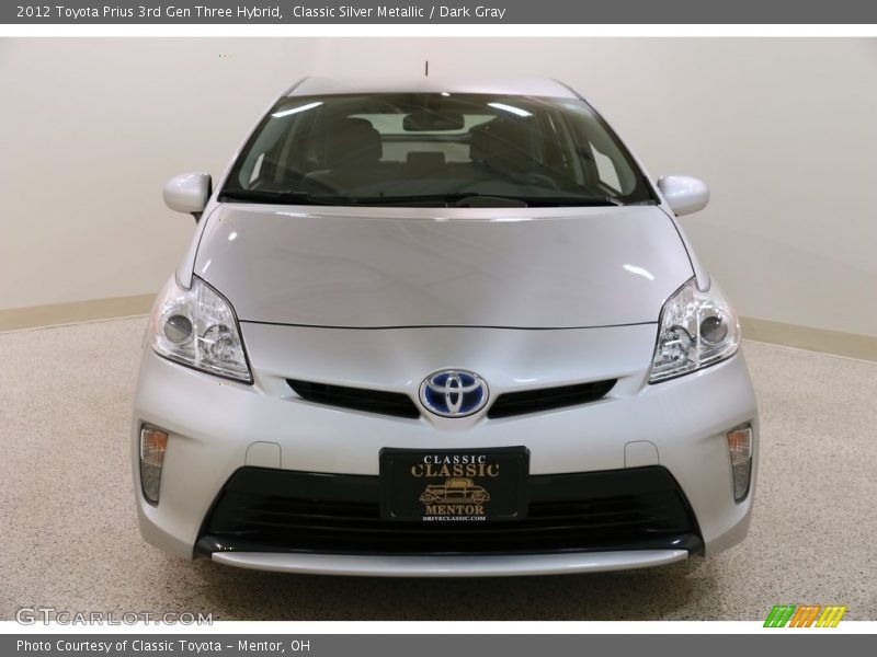 Classic Silver Metallic / Dark Gray 2012 Toyota Prius 3rd Gen Three Hybrid