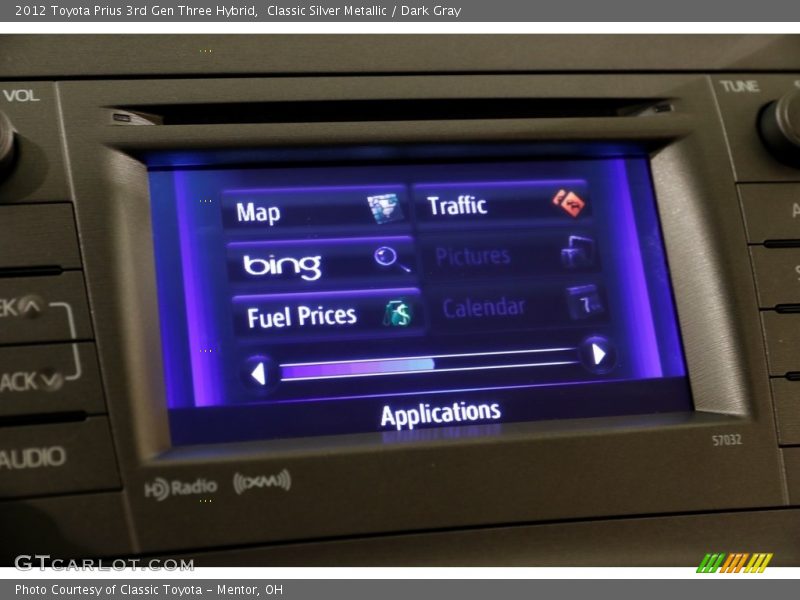 Classic Silver Metallic / Dark Gray 2012 Toyota Prius 3rd Gen Three Hybrid