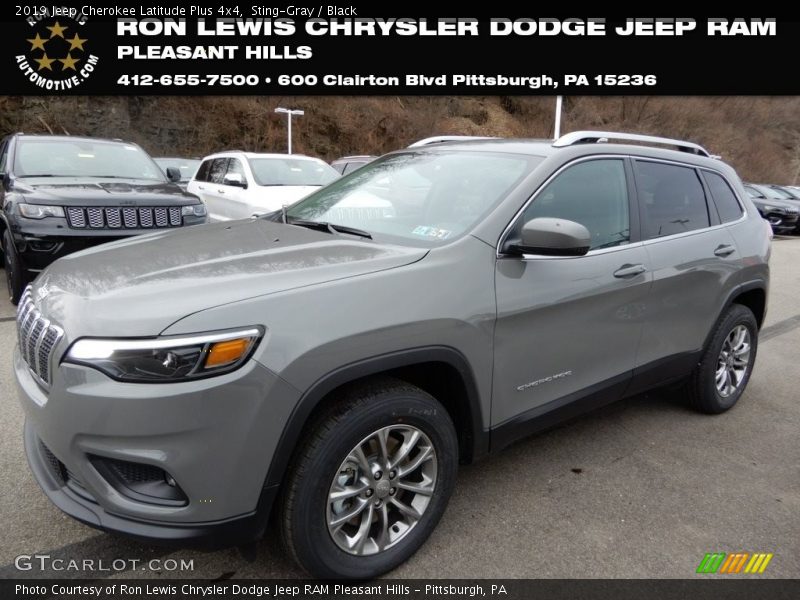 Sting-Gray / Black 2019 Jeep Cherokee Latitude Plus 4x4