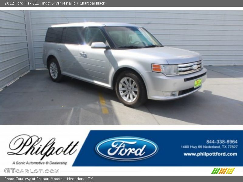 Ingot Silver Metallic / Charcoal Black 2012 Ford Flex SEL