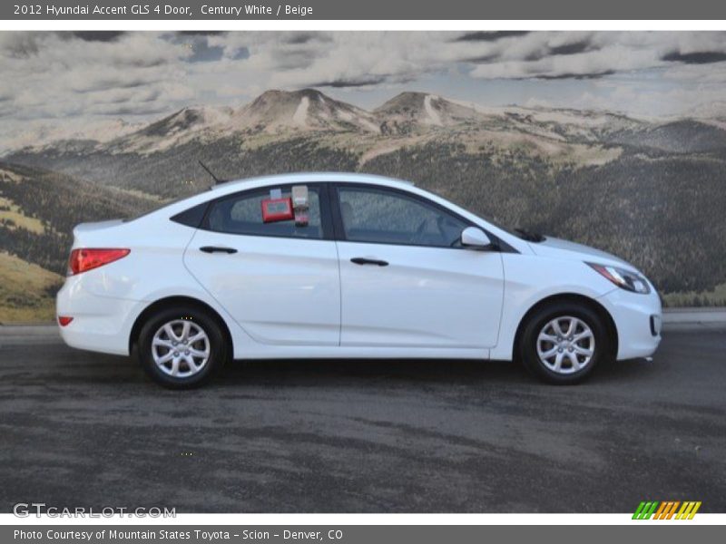 Century White / Beige 2012 Hyundai Accent GLS 4 Door