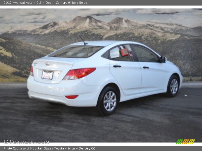 Century White / Beige 2012 Hyundai Accent GLS 4 Door
