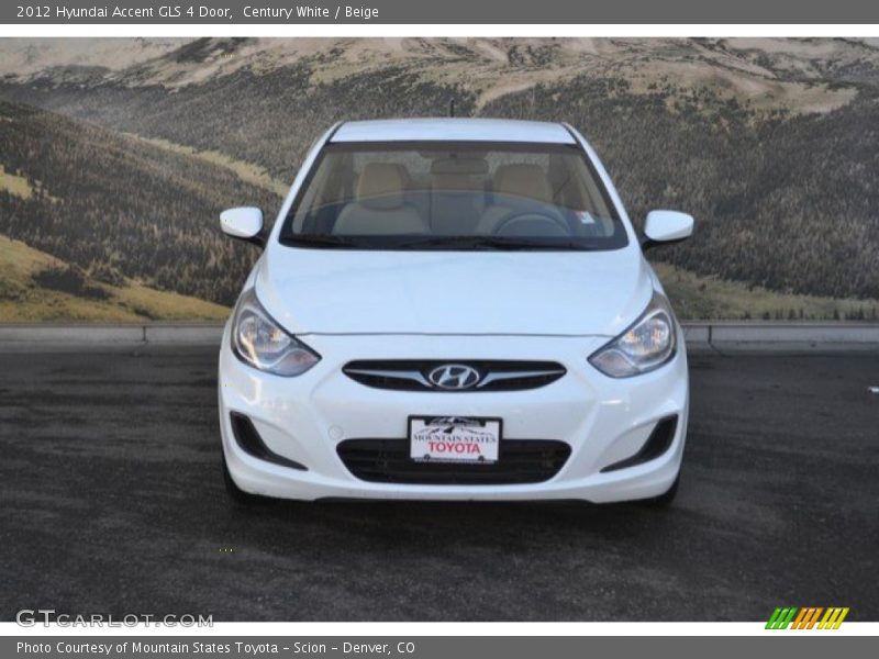 Century White / Beige 2012 Hyundai Accent GLS 4 Door