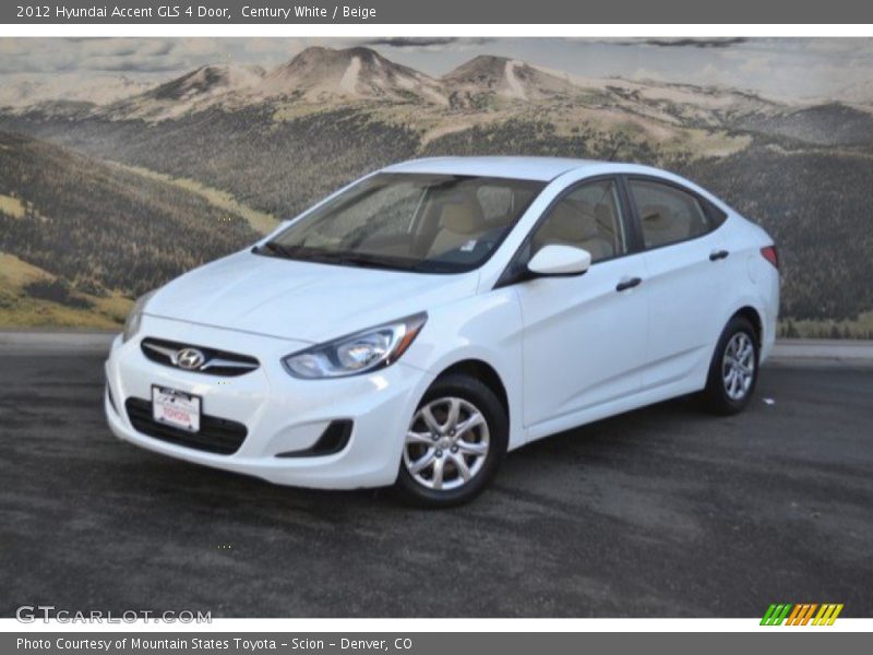 Century White / Beige 2012 Hyundai Accent GLS 4 Door