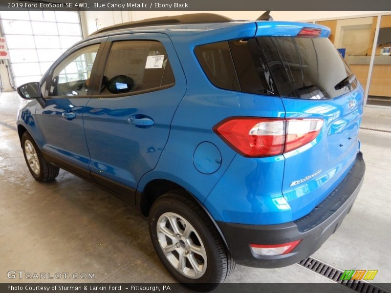 Blue Candy Metallic / Ebony Black 2019 Ford EcoSport SE 4WD