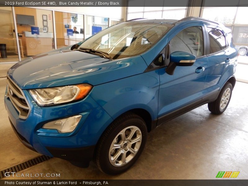 Blue Candy Metallic / Ebony Black 2019 Ford EcoSport SE 4WD