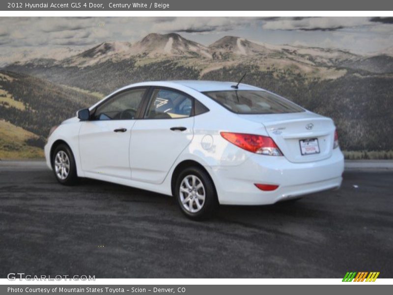 Century White / Beige 2012 Hyundai Accent GLS 4 Door