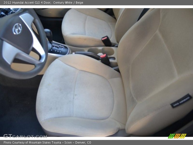 Century White / Beige 2012 Hyundai Accent GLS 4 Door