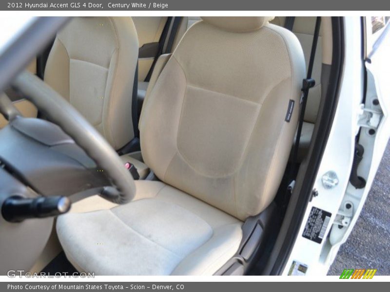Century White / Beige 2012 Hyundai Accent GLS 4 Door