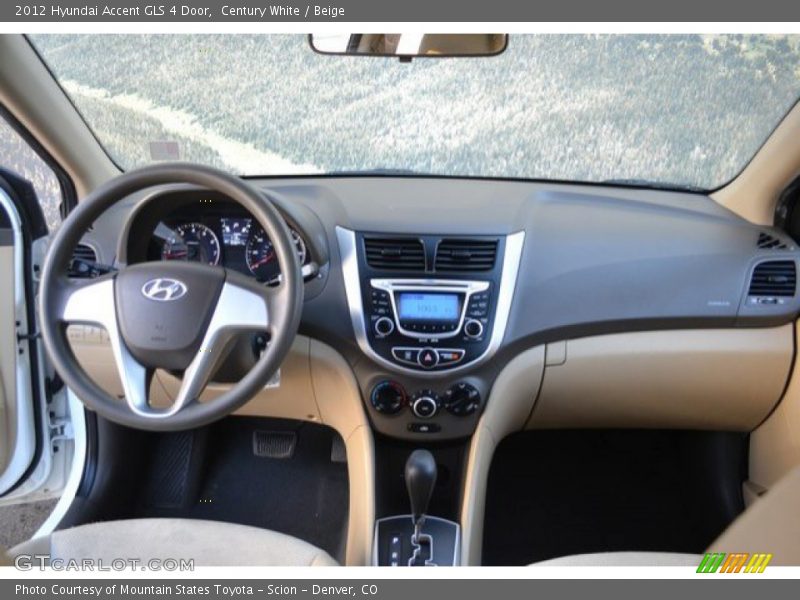 Century White / Beige 2012 Hyundai Accent GLS 4 Door