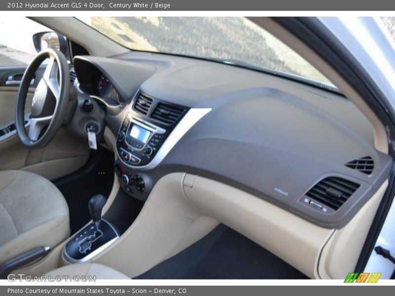 Century White / Beige 2012 Hyundai Accent GLS 4 Door