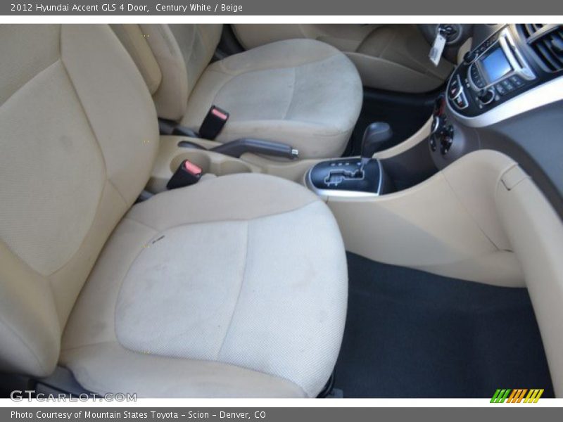 Century White / Beige 2012 Hyundai Accent GLS 4 Door