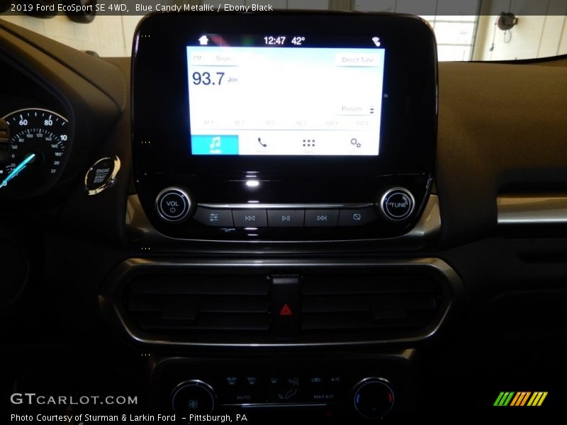 Blue Candy Metallic / Ebony Black 2019 Ford EcoSport SE 4WD