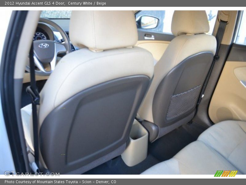 Century White / Beige 2012 Hyundai Accent GLS 4 Door