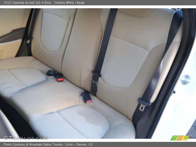 Century White / Beige 2012 Hyundai Accent GLS 4 Door