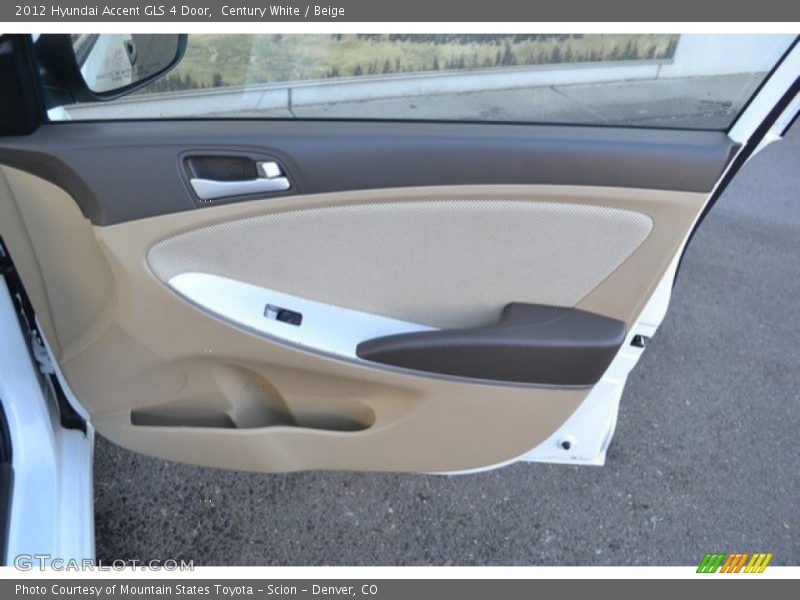 Century White / Beige 2012 Hyundai Accent GLS 4 Door