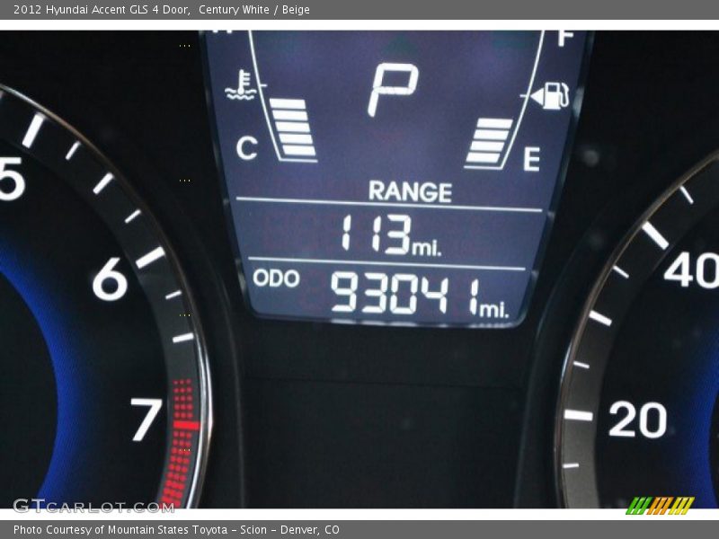 Century White / Beige 2012 Hyundai Accent GLS 4 Door