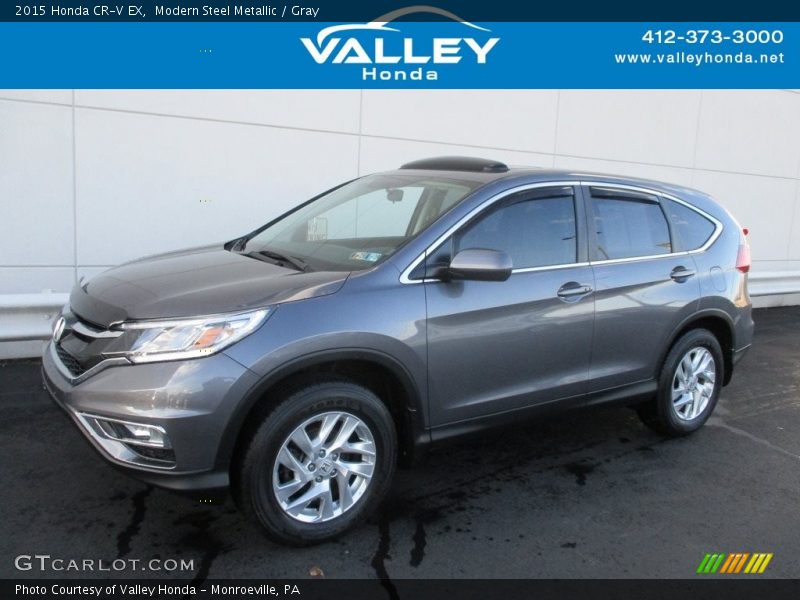 Modern Steel Metallic / Gray 2015 Honda CR-V EX