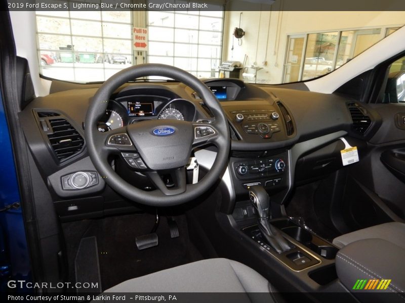Lightning Blue / Chromite Gray/Charcoal Black 2019 Ford Escape S