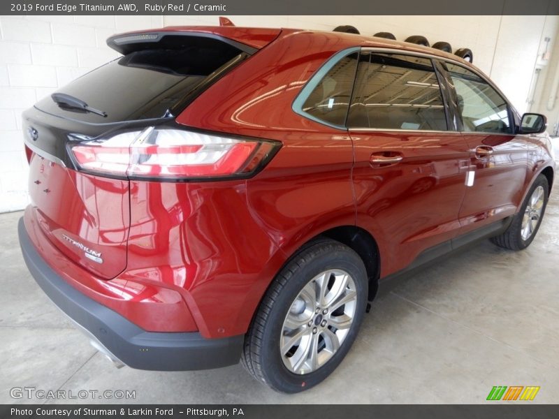 Ruby Red / Ceramic 2019 Ford Edge Titanium AWD