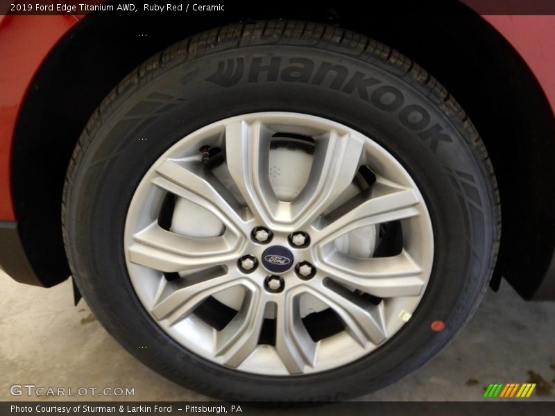 Ruby Red / Ceramic 2019 Ford Edge Titanium AWD