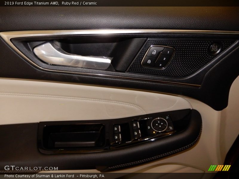 Ruby Red / Ceramic 2019 Ford Edge Titanium AWD