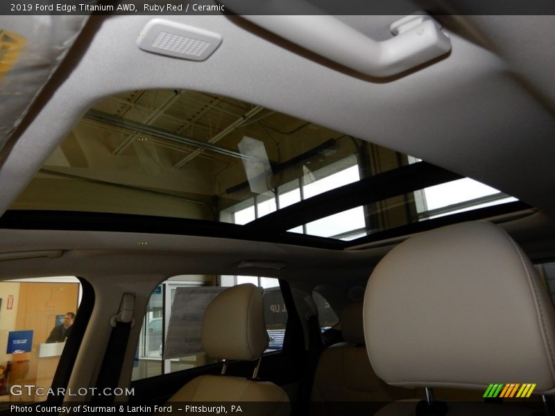 Ruby Red / Ceramic 2019 Ford Edge Titanium AWD