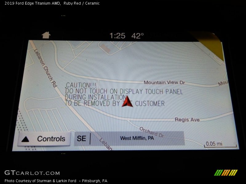 Ruby Red / Ceramic 2019 Ford Edge Titanium AWD