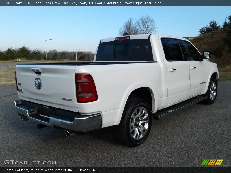 Ivory Tri–Coat / Mountain Brown/Light Frost Beige 2019 Ram 1500 Long Horn Crew Cab 4x4