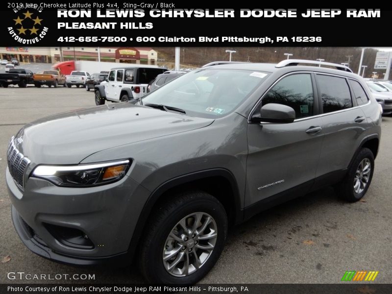 Sting-Gray / Black 2019 Jeep Cherokee Latitude Plus 4x4