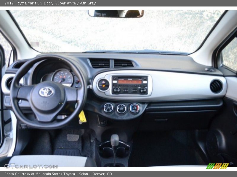 Super White / Ash Gray 2012 Toyota Yaris L 5 Door