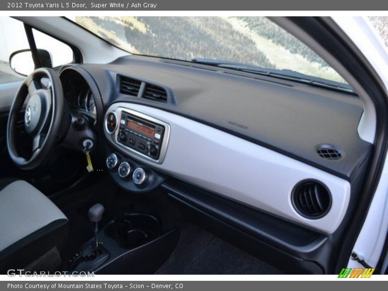 Super White / Ash Gray 2012 Toyota Yaris L 5 Door
