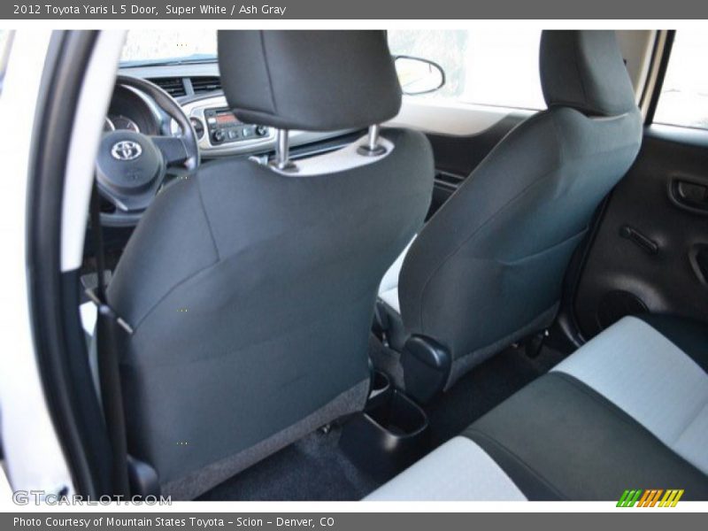 Super White / Ash Gray 2012 Toyota Yaris L 5 Door