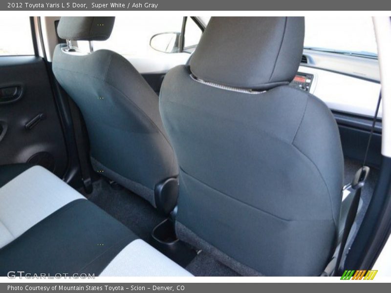 Super White / Ash Gray 2012 Toyota Yaris L 5 Door