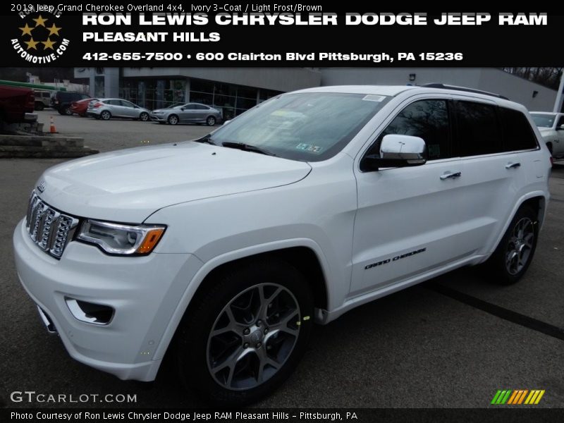 Ivory 3-Coat / Light Frost/Brown 2019 Jeep Grand Cherokee Overland 4x4