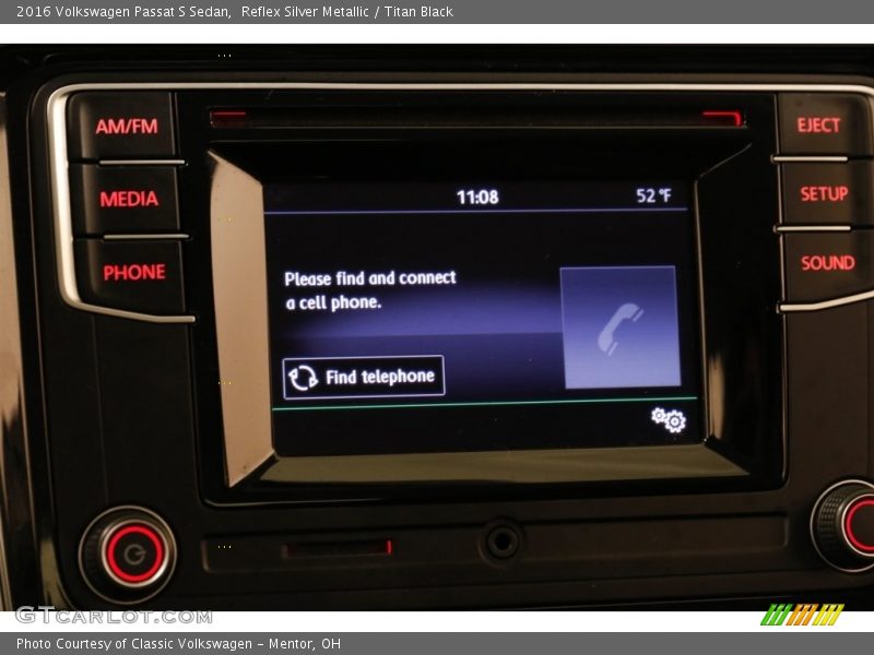 Reflex Silver Metallic / Titan Black 2016 Volkswagen Passat S Sedan