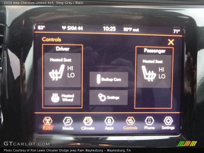 Sting-Gray / Black 2019 Jeep Cherokee Limited 4x4