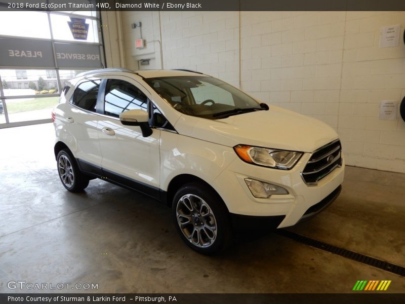 Diamond White / Ebony Black 2018 Ford EcoSport Titanium 4WD