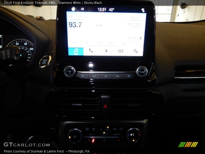 Diamond White / Ebony Black 2018 Ford EcoSport Titanium 4WD
