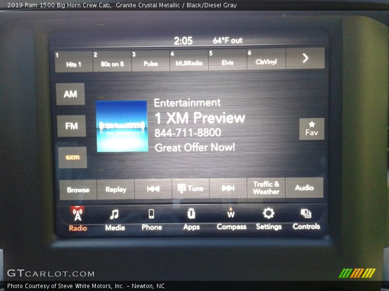 Granite Crystal Metallic / Black/Diesel Gray 2019 Ram 1500 Big Horn Crew Cab