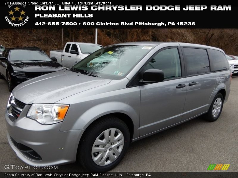 Billet / Black/Light Graystone 2019 Dodge Grand Caravan SE
