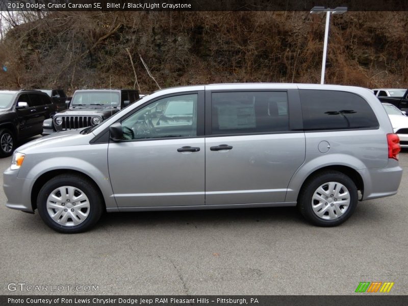Billet / Black/Light Graystone 2019 Dodge Grand Caravan SE
