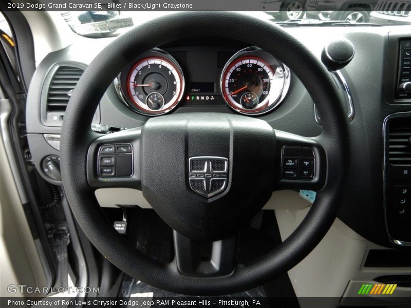 Billet / Black/Light Graystone 2019 Dodge Grand Caravan SE